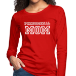 Long Sleeve Tee "Phenomenal Mom" In Red