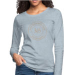 Long Sleeve T-Shirt "Wow 365 Established" In Heather Ice Blue