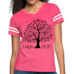 Short Sleeve T-Shirt "Good Fruit" Graphic Vintage Sport Design In Pink/White