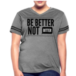 Short Sleeve T-Shirt "Be Better Not Bitter III " Graphic Vintage Sport Design In Heather Gray/Charcoal