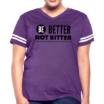Short Sleeve T-Shirt " Be Better Not Bitter " Graphic Vintage Sport Design In Purple/White