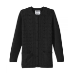 Cardigan Self Dressing Classic Winter Knit In Black