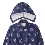Jacket Self Dressing Recovery Rain Jacket With Detachable Hood & Magnetic Closure In Nautical Blue - Image 3