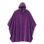 Cape Self Dressing Unisex Wheelchair Hooded Fleece Poncho In Eggplant