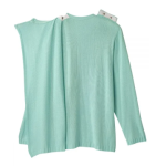 Cardigan Assisted Dressing Open Back Flower Design In Mint - Image 2