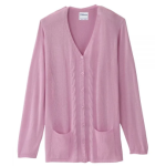 Cardigan Assisted Dressing Open Back Knit Design In True Pink
