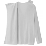 Cardigan Assisted Dressing Open Back Knit Design In White - Image 2