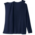 Cardigan Assisted Dressing Open Back Knit Design In Indigo - Image 2