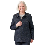 Jacket Self Dressing Magnetic Zip Front Patterned