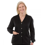 Cardigan Assisted Dressing Fleece In Black