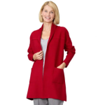 Cardigan Self Dressing 3/4 Length Sleeve Sweater Scarlett Red