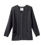 Cardigan Assisted Dressing Open Back Sweater In Black