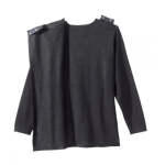 Cardigan Assisted Dressing Open Back Sweater In Black - Image 2