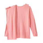 Cardigan Assisted Dressing Open Back Sweater In Pink - Image 2