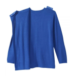 Cardigan Assisted Dressing Open Back Sweater In Royal Blue - Image 2