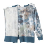 Sweater Assisted Dressing Open Back Long Sleeve Embroidered Sweatshirt Tie Dye - Image 2