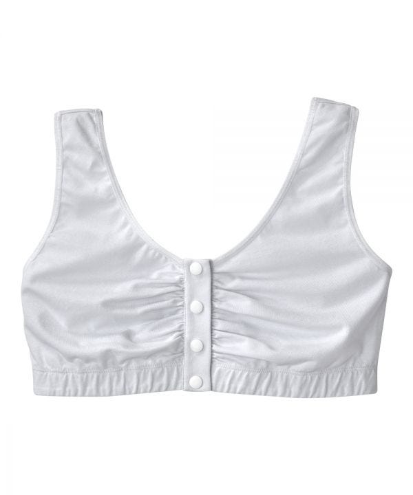sv18480_sv39_0 Bra Self Dressing Adaptive Front Snap Closure In White - Image 1