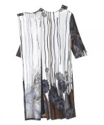 Dress Adaptive Dressing Open Back Twofer Dress Abstract Blue Floral Design - Image 2