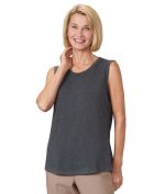 Undershirt Assisted Dressing Soft Modal Open Back Heather Grey Under Vest