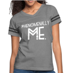 Short Sleeve T-Shirt "Phenomenally Me Tech" Graphic Vintage Sport Design In Vintage Smoke Charcoal