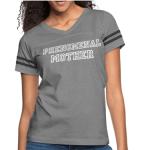 Short Sleeve T-Shirt "Phenomenal Mother" Graphic Vintage Sport Design In Heather Gray Charcoal