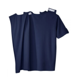 Top Adaptive Dressing Open Back Short Sleeve Henley T-Shirt In Navy - Image 2