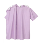 Top Adaptive Dressing Open Back Short Sleeve Dress Shirt In Lilac - Image 2