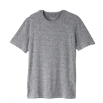 Top Adaptive Dressing Open Back Active Short Sleeve Shirt In Heather Grey