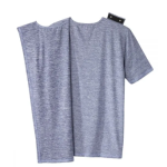 Top Adaptive Dressing Open Back Active Short Sleeve Shirt In Heather Indigo - Image 2