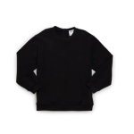 Sweater Assisted Dressing Open Back Crew Neck Fleece In Black