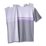 Top Adaptive Dressing Open Back Polo Shirt In Lilac Stripes - Image 2
