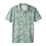 Top Adaptive Dressing Open Back Polo Shirt In Sage Leaves