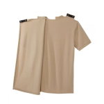 Top Assisted Dressing Open Back Henley T-Shirt In Toasted Beige - Image 2