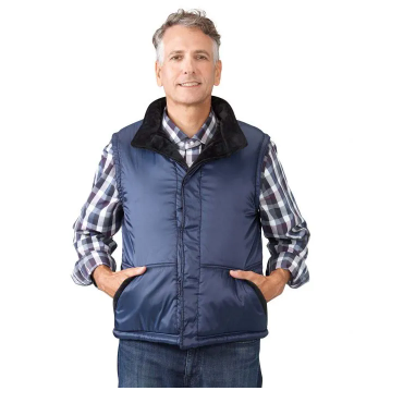 Screenshot 2022-04-06 2.19.14 PM Vest Self Dressing Reversible Magnetic Front Black & Navy Design - Image 1