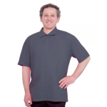 Top Self Dressing Plus Size Polo Shirt In Charcoal