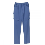 Bottoms Assisted Dressing Open Back Cargo Pants In Steel Blue