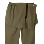 Bottoms Assisted Dressing Open Back Cargo Pants In Olive - Image 2