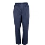 Bottoms Assisted Dressing Open Back Cotton Trouser Pants In Navy