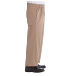 Bottoms Assisted Dressing Open Back Cotton Trouser Pants In Beige