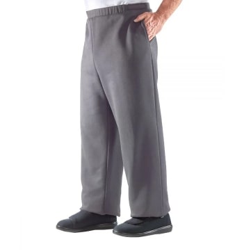 Screenshot 2022-04-11 7.26.49 PM Bottoms Self Dressing Easy Touch Side Closure Fleece Sweatpants In Grey - Image 1