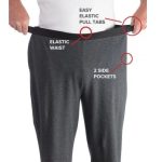 Bottoms Self Dressing Easy Grip Wide Leg Pull On Pants In Black - Image 3