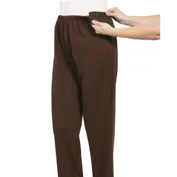 Screenshot 2022-04-11 9.58.17 PM Bottoms Self Dressing Easy Access Elastic Waist Pants In Brown - Image 1