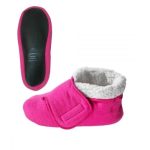 Footwear Self Dressing Diabetic Deep Wide Bootie Slippers In Fuchsia