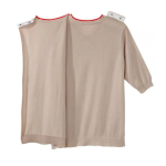 Cardigan Assisted Dressing Open Back Beige Twofer Jacket - Image 2