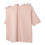Top Assisted Dressing Open Back 1/4 Zip Light Pink Active Shirt - Image 2