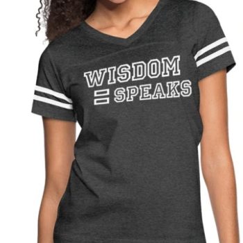 Short Sleeve T-Shirt "Wisdom Speaks " Graphic Vintage Sport Design In Vintage Smoke White