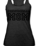 Tank Top Flowy Racerback "Phenomenal MOM "Graphic In Heather Black