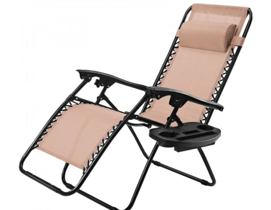Screenshot (517) Outdoor Folding Zero Gravity Reclining Lounge Chair In Beige - Image 1
