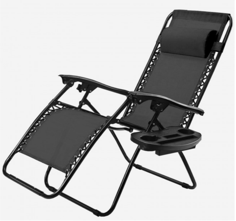 Screenshot (523) Outdoor Folding Zero Gravity Reclining Lounge Chair In Black - Image 1