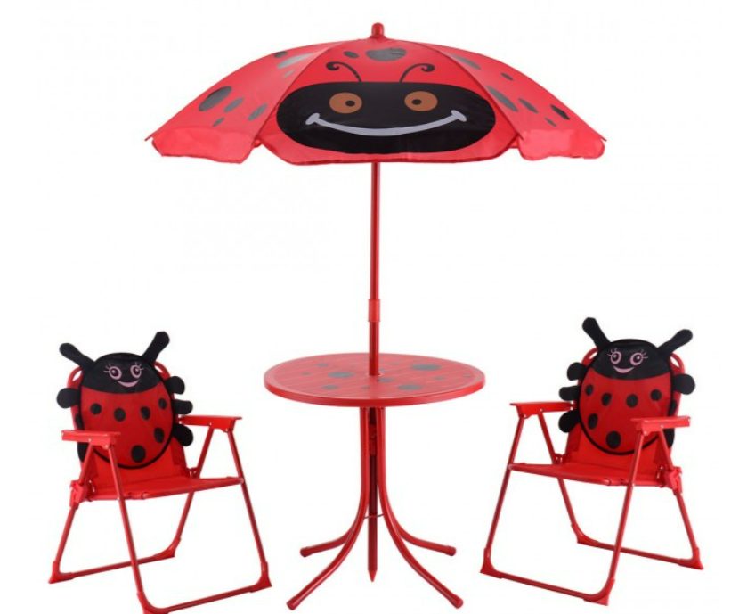 Screenshot (582) Kids Patio Folding Table and Chairs Set Beetle with Umbrella - Image 1